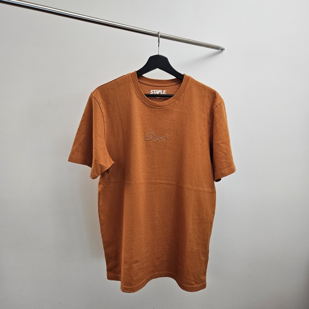 Staple Embroidered Script Tee